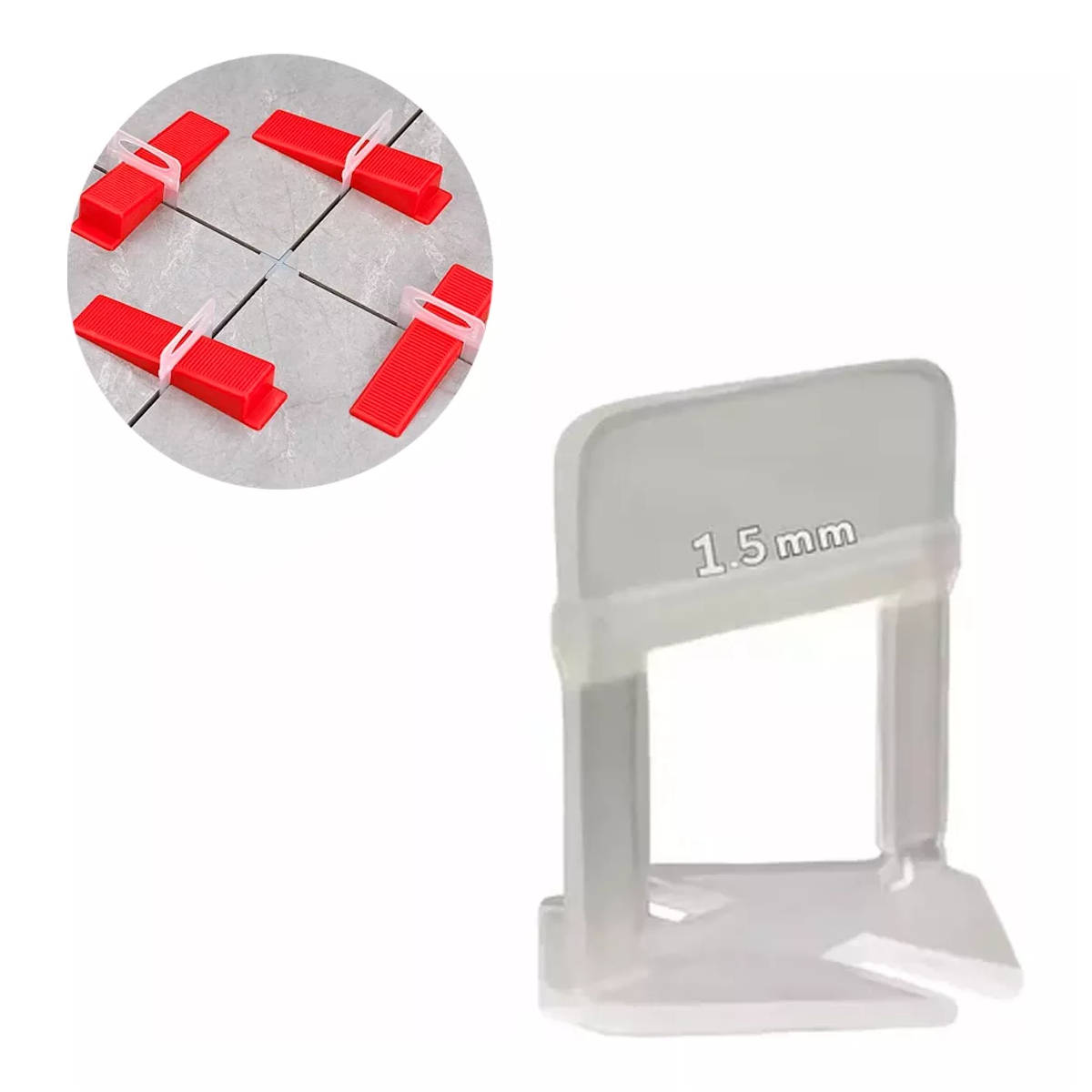 Clip Corbata Nivelador Porcelanico Azulejo Loseta Piso 100pz 1.5mm