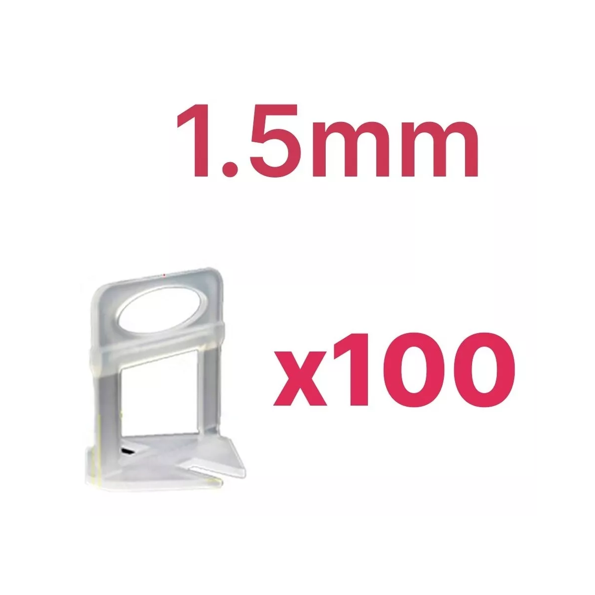 Clip Corbata Nivelador Porcelanico Azulejo Loseta Piso 100pz 1.5mm
