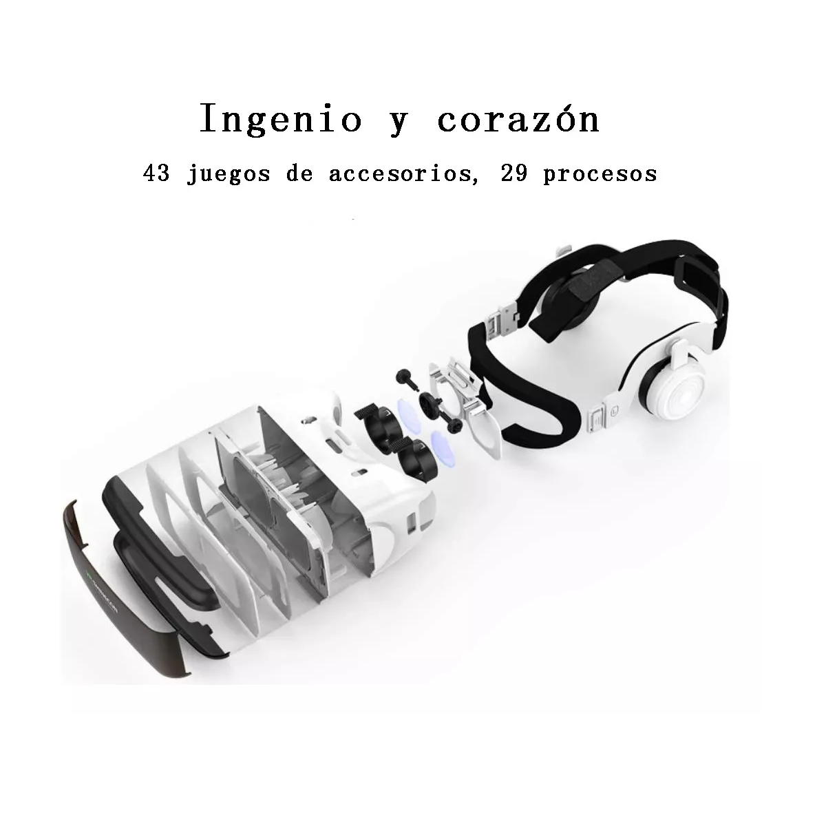 Lentes De Realidad Virtual Gafas 3d  Y Controlador Negro con Blanco .
