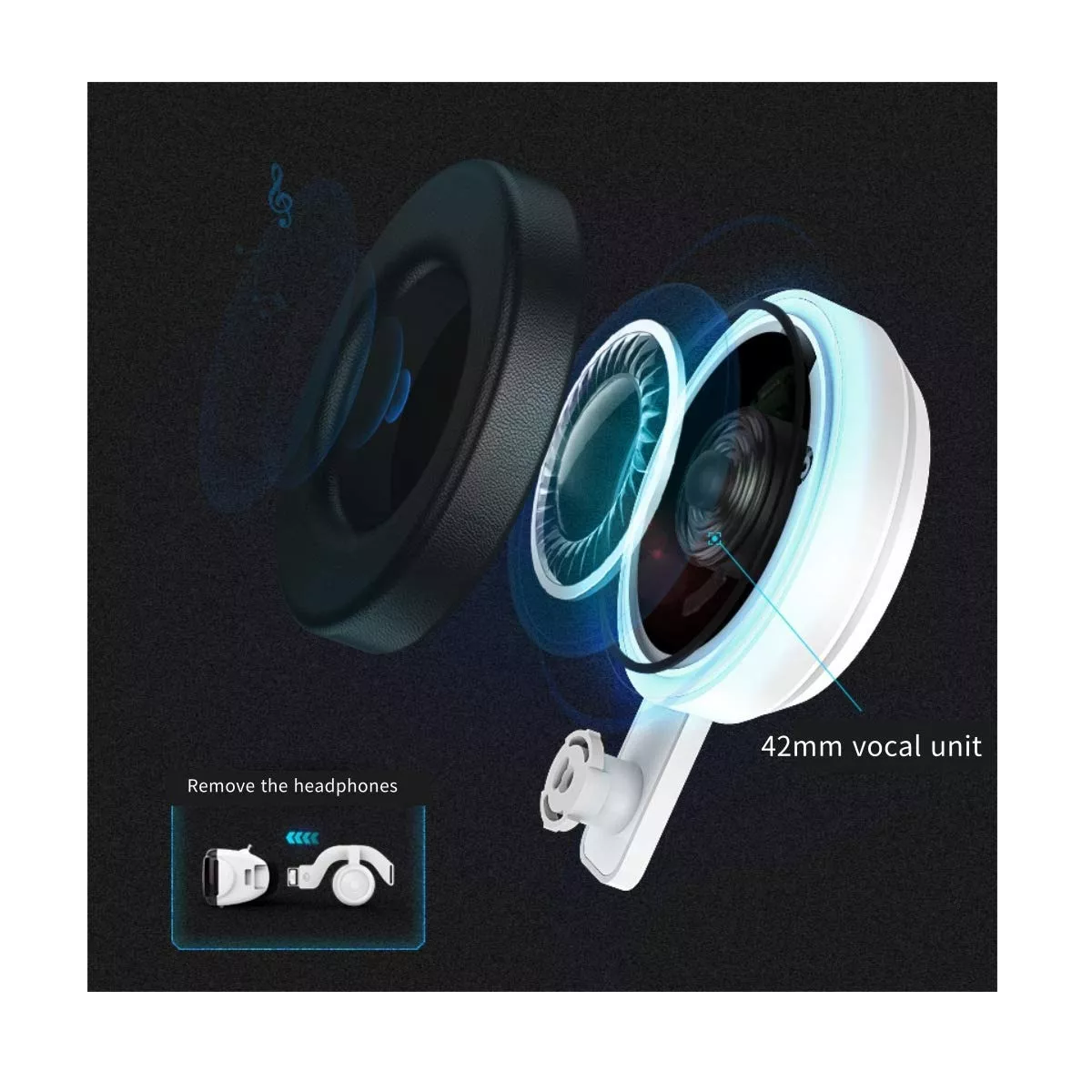 Lentes De Realidad Virtual Gafas 3d  Y Controlador Negro con Blanco .