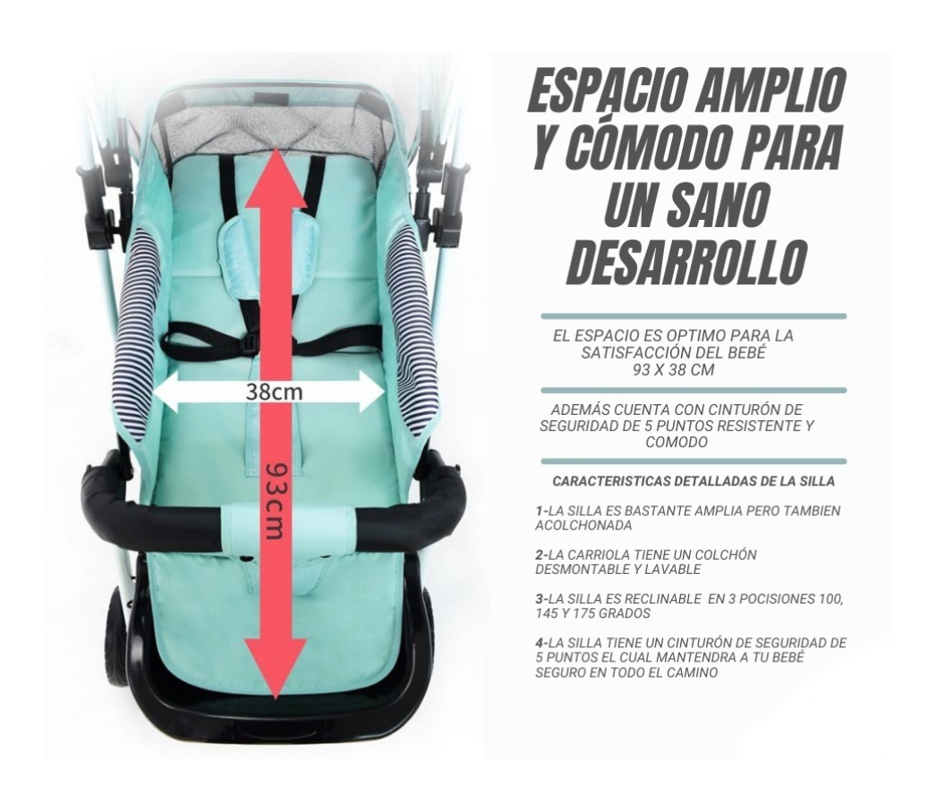 Carreola Para Bebés Niños rosa.