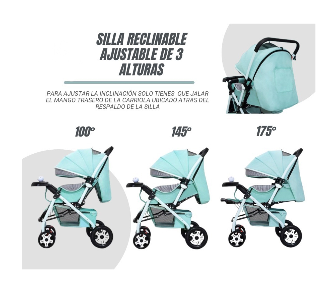 Carreola Para Bebés Niños rosa.