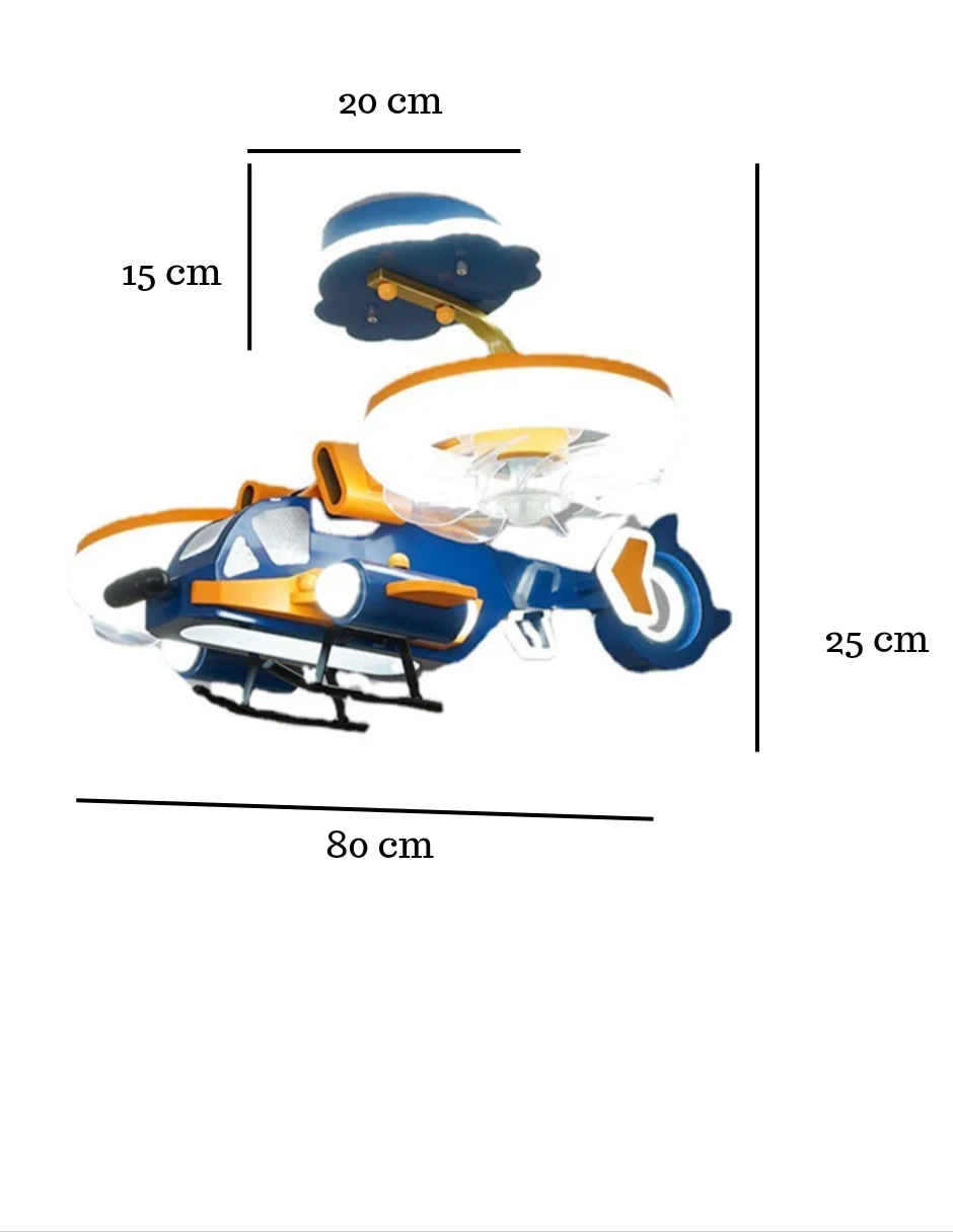 LAMPARA DE TECHO AVION INFANTIL.