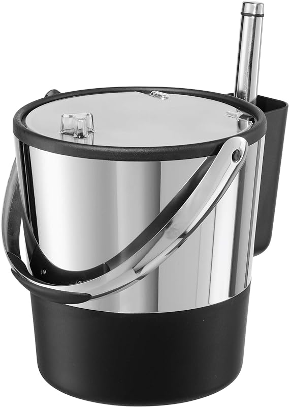 A  Oggi Hielera de doble pared con tapa abatible y pala de acero inoxidable.