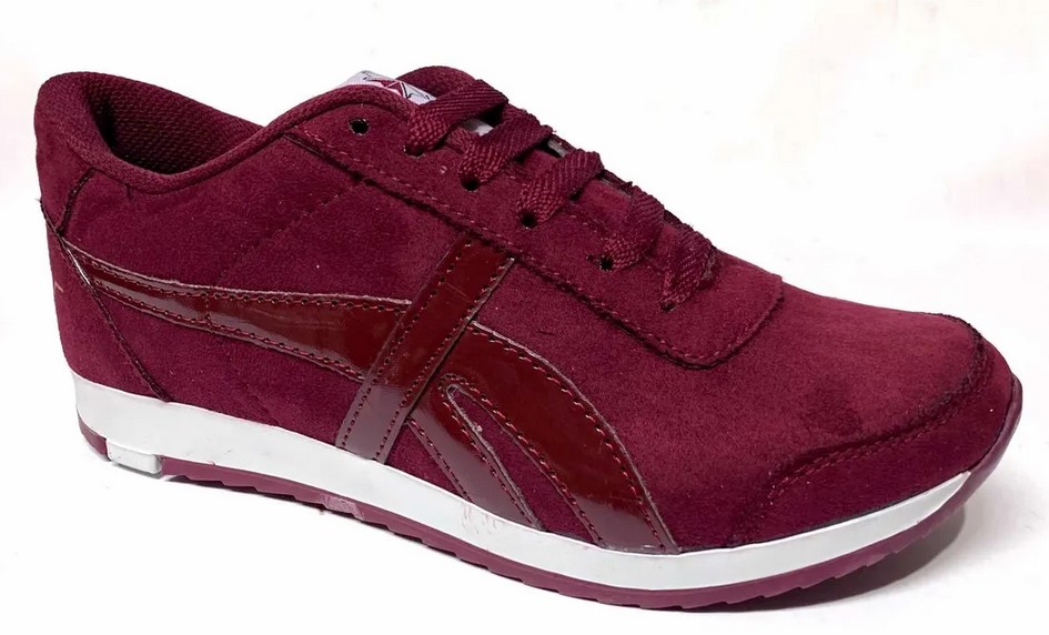Tenis De Mujer Vino Tinto Urbanos De Moda LAS CUATAS.