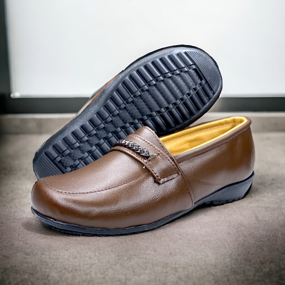 Zapato Cómodo Dama Pie Diabético O Delicado, Piel Flats Cafe LAS CUATAS.