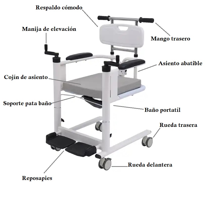 Silla de Transferencia para pacientes en cama.