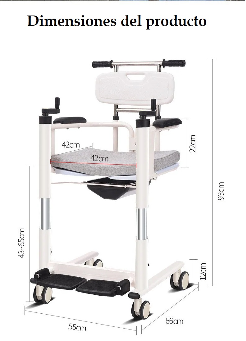 Silla de Transferencia para pacientes en cama.