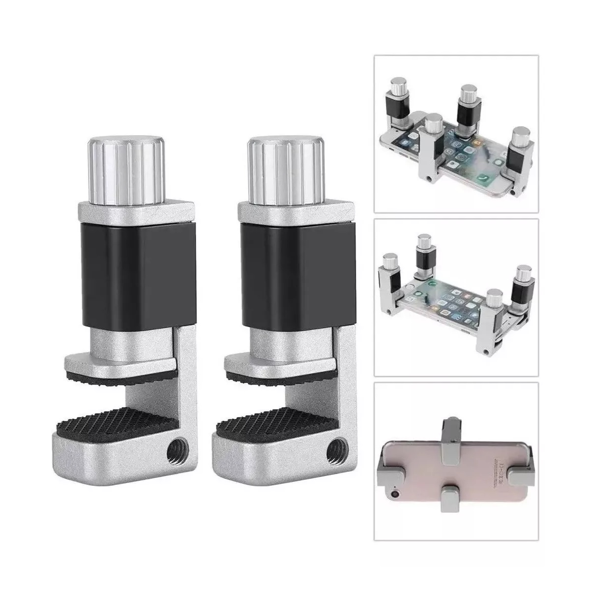 Set 4 Pinzas Metal Pantalla Celular Clip Sujetadora Prensa Touch