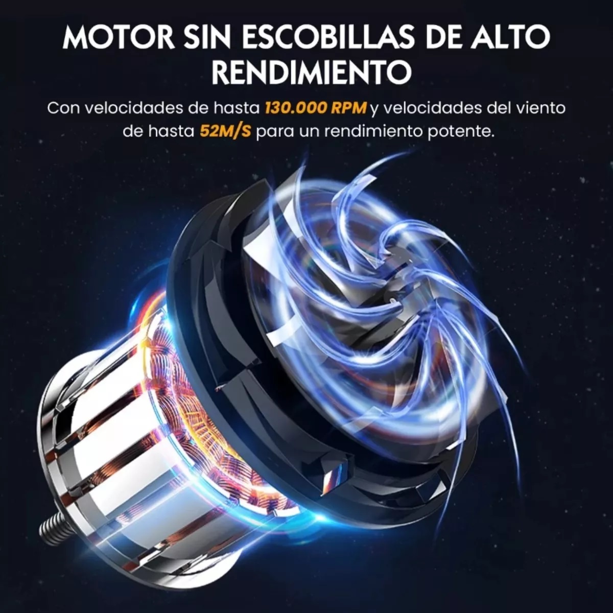 Sopladora Ventilador Turbo Mini Jet De 130000 Rpm 52 M/s