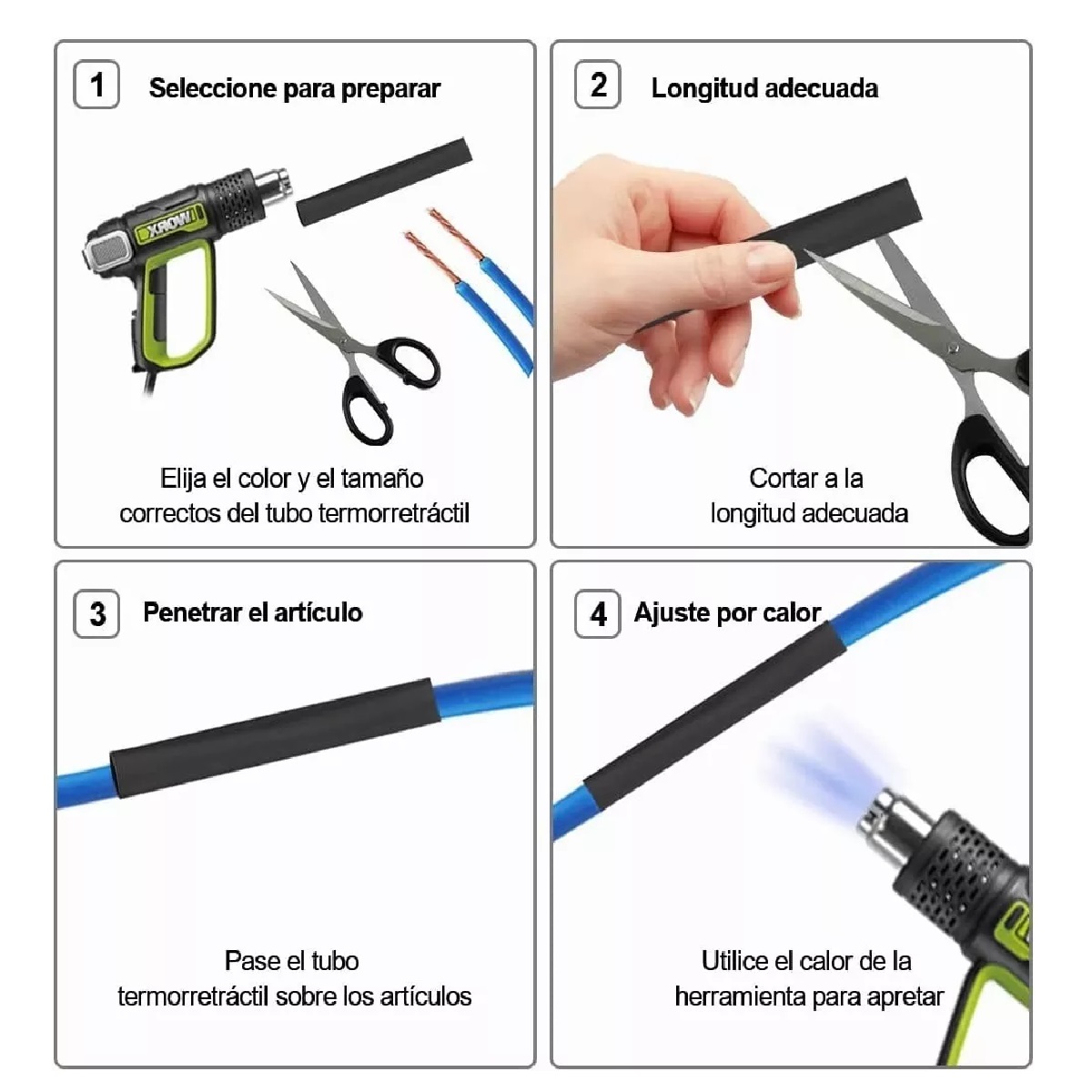 Termofit Tubos Termorretráctiles Empalme 12 Tamaños 750 Piezas