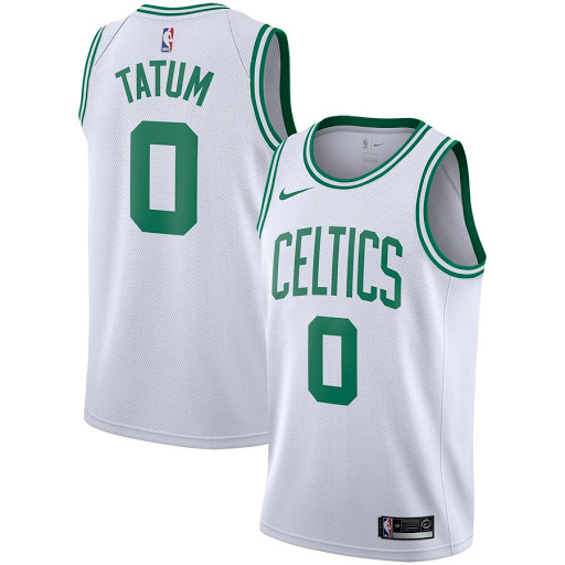 Nuevo! Jersey Boston Celtics Numeros y Nombre BORDADOS Blanco Tatum 0 Talla L.