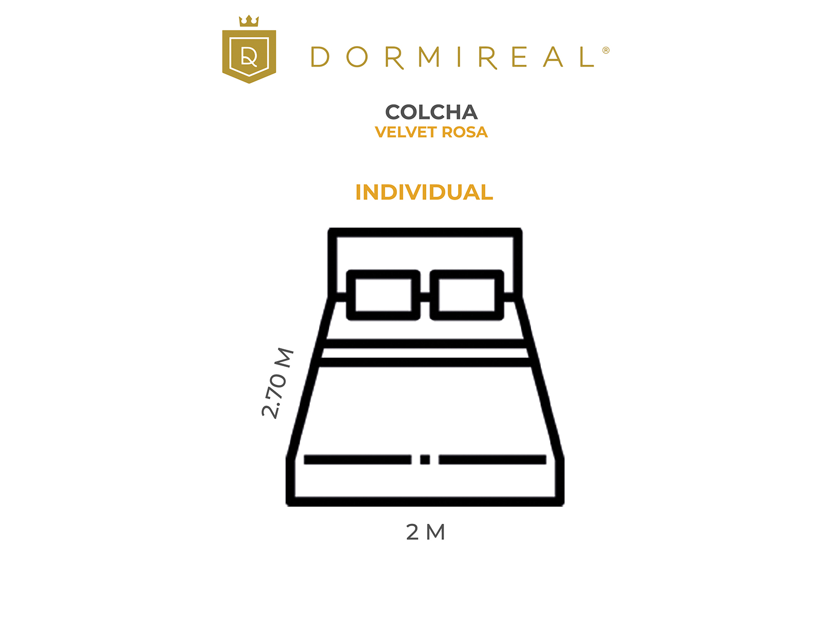 Colcha Velvet Terciopelo Palo de Rosa Individual + Funda Dormireal