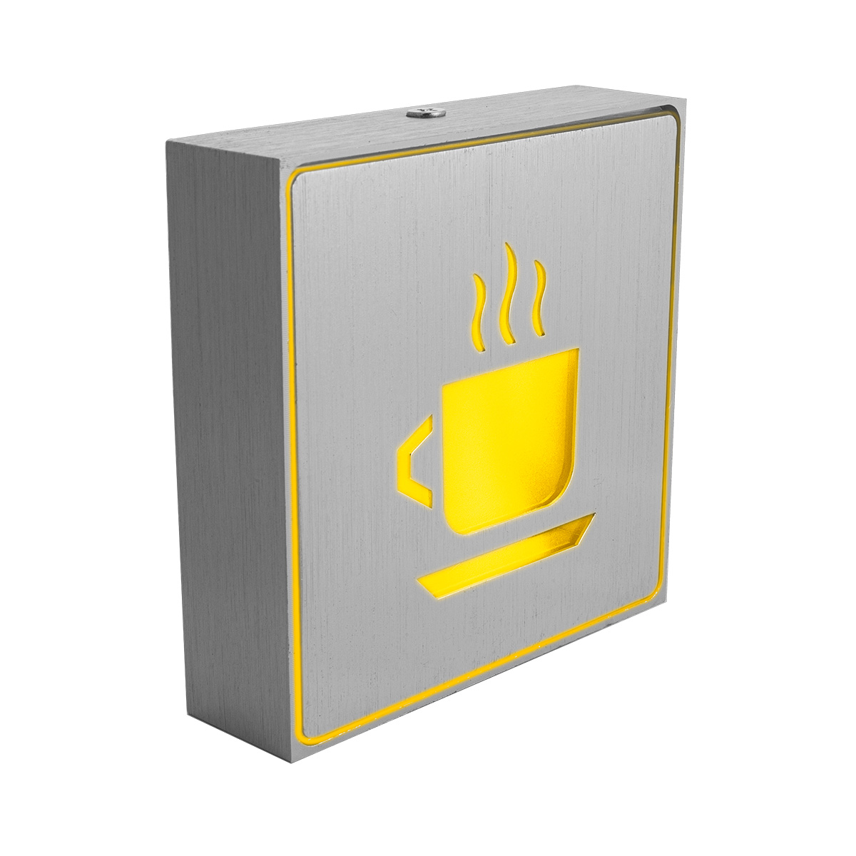 Anuncio Luminoso Color Amarillo Taza De Café Mtl-3006.