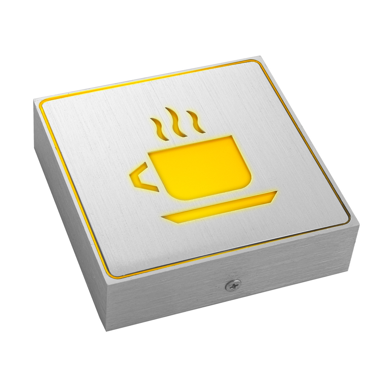 Anuncio Luminoso Color Amarillo Taza De Café Mtl-3006.
