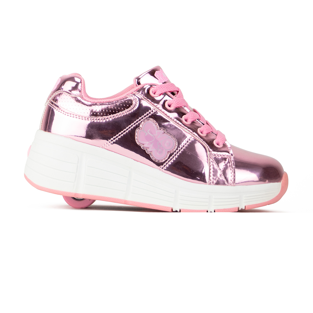 Tenis Patín Para Niña Speed Rollers Rosa de Charol.