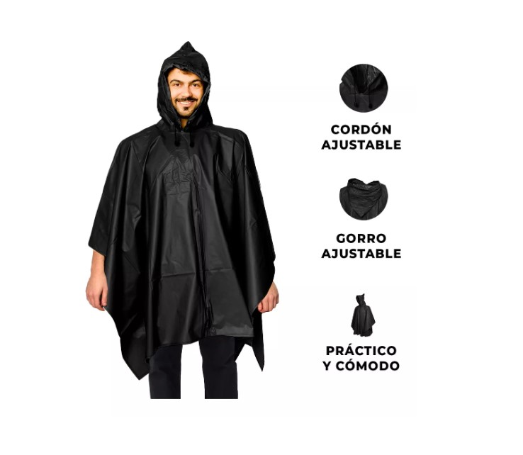 Capa Impermeable Portátil Para Lluvia Tipo Manga Con Capucha T