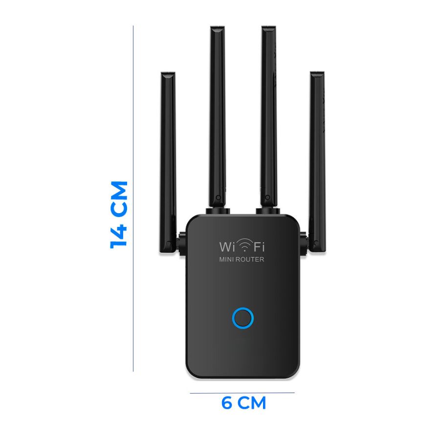 Repetidor Wifi 2.4G Amplificador Señal 1200mbps 110/230v Wps.