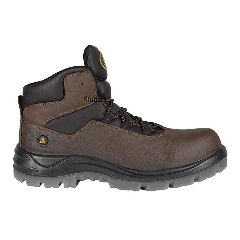 Bota Armada 5021 Trabajo Industrial Protección Cafe Piel.