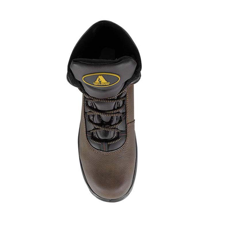 Bota Armada 5021 Trabajo Industrial Protección Cafe Piel.
