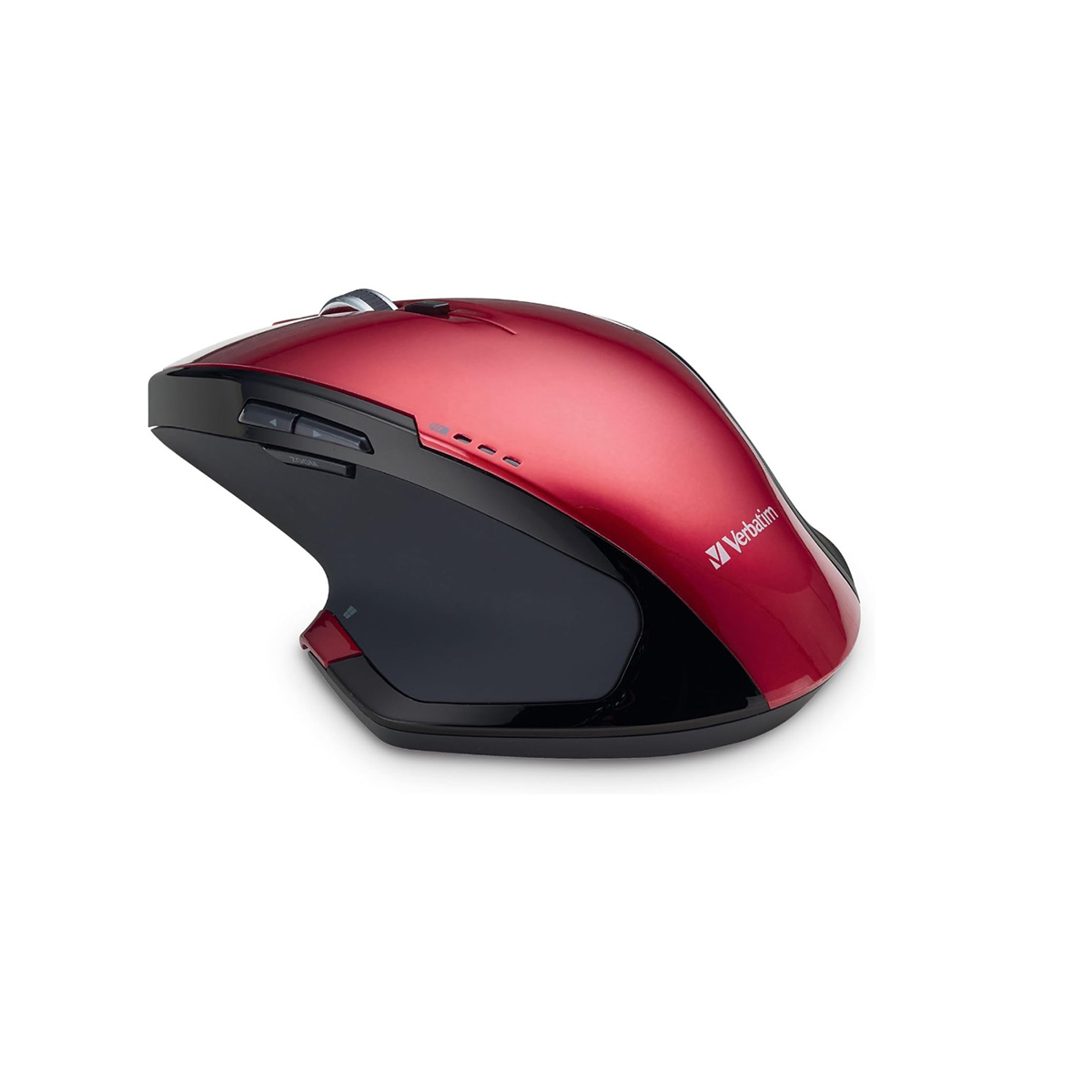 Mouse inalámbrico Deluxe de escritorio con 8 botones y LED azul Rojo Verbatim 99021.