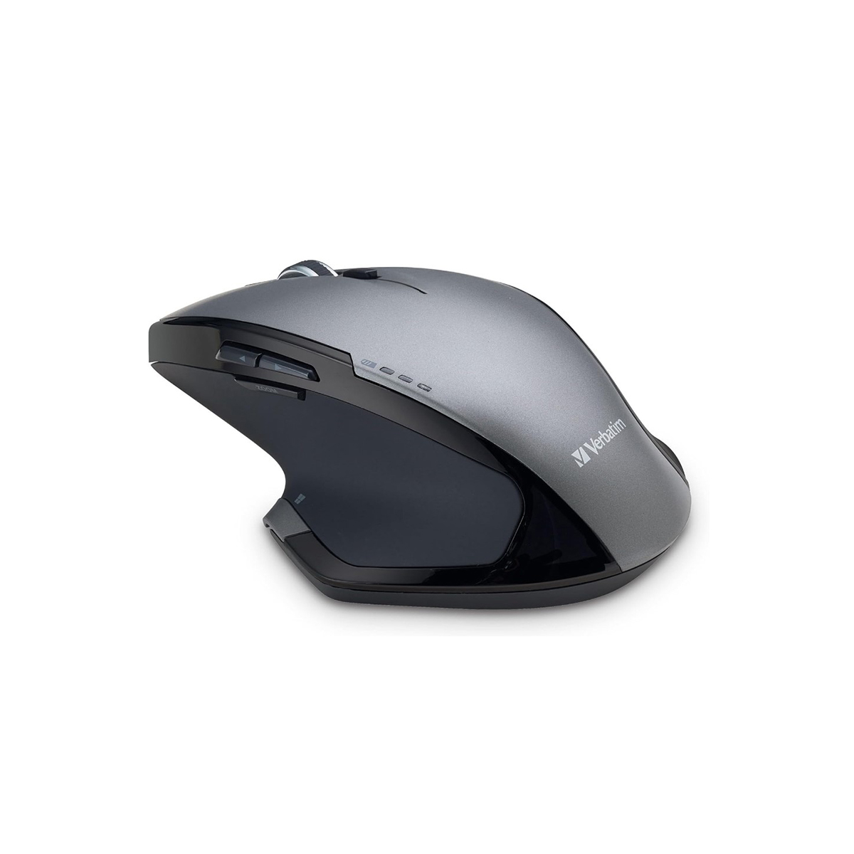 Mouse inalámbrico Deluxe de escritorio con 8 botones y LED azul Grafito ...