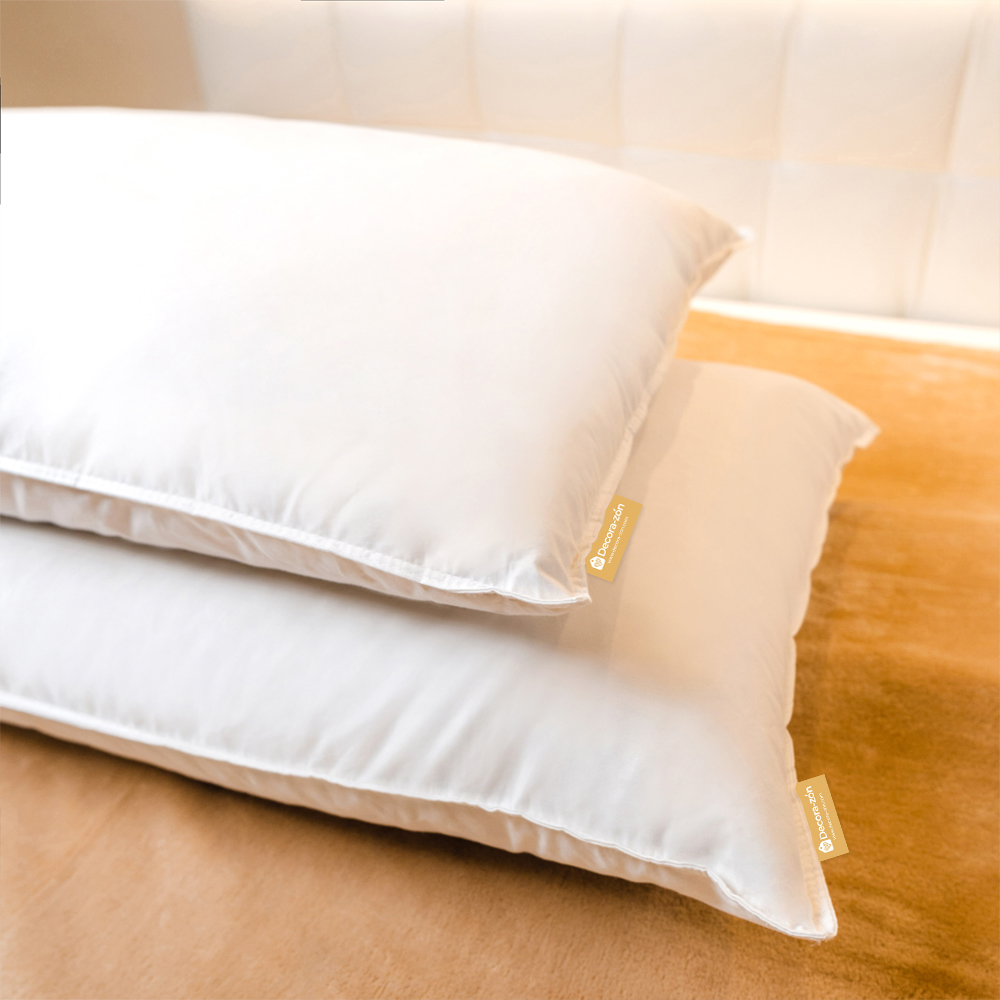 2 Almohadas De Pluma/plumón De Ganso Natural 80/20 Estándar.
