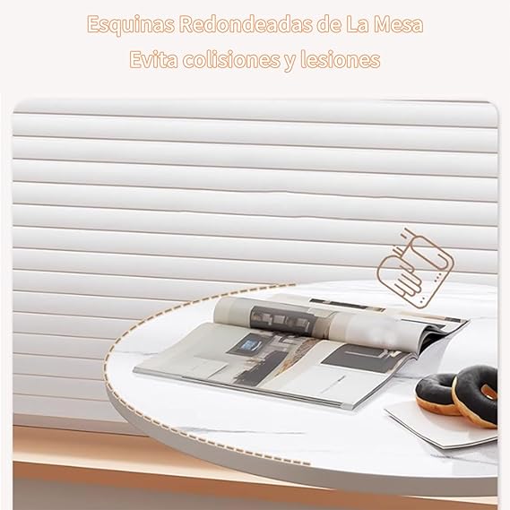 A BNFU Mesas Laterales para Sala, Mesa Auxiliar Sala en Forma de C, Diseño Moderno y Minimalista, Adecuada para sofás y Camas, Espacio pequeño, Sala de Estar, Dormitorio (Blanco).