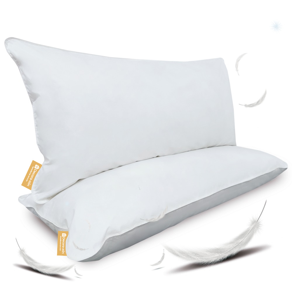 2 Almohadas De Pluma/plumón De Ganso Natural 80/20 King Size.