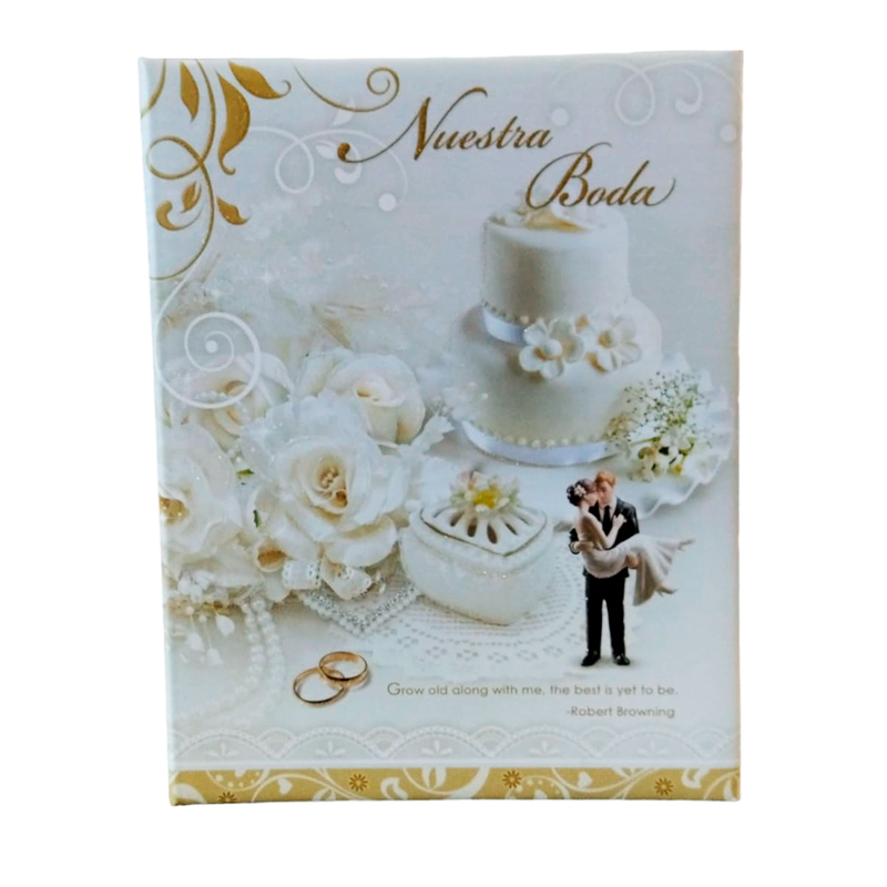 Álbum De Bodas Espacio Para 100 Fotos 6x8 Pulgadas Novios.