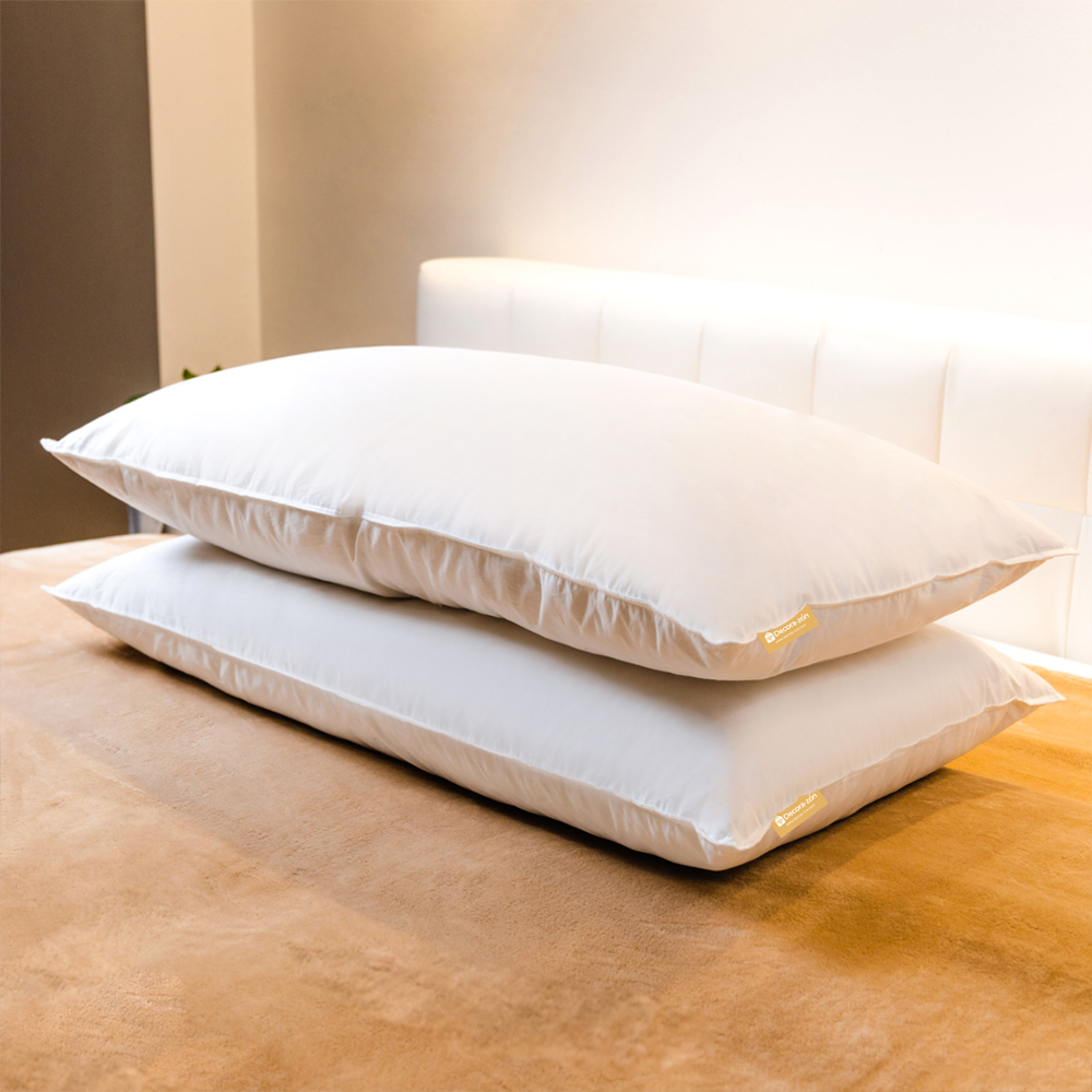 2 Almohadas De Pluma/plumón De Ganso Natural 80/20 King Size.