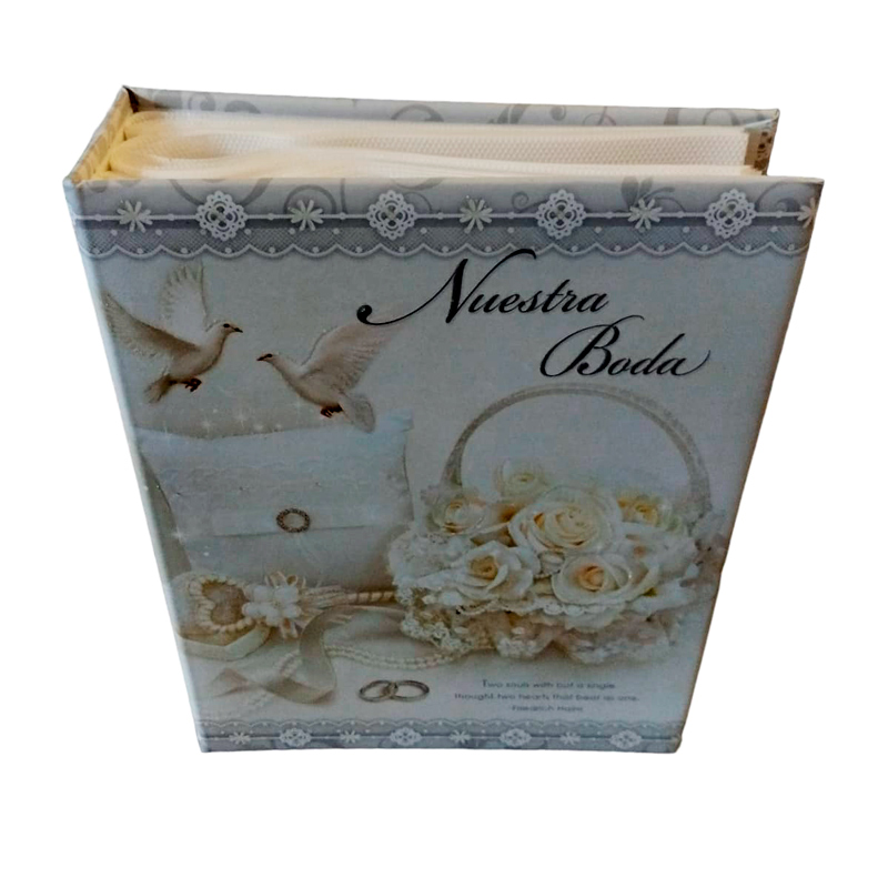 Álbum De Bodas Espacio Para 100 Fotos 6x8 Pulgadas Novios.