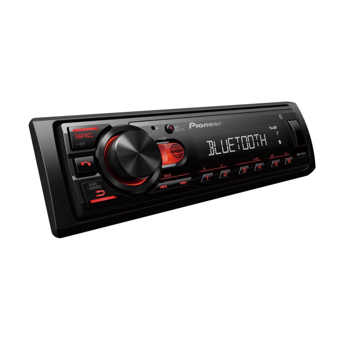 Autoestéreo Pioneer MVH-S235BT USB / Bluetooth Luz Roja/Blanca ALBY4.