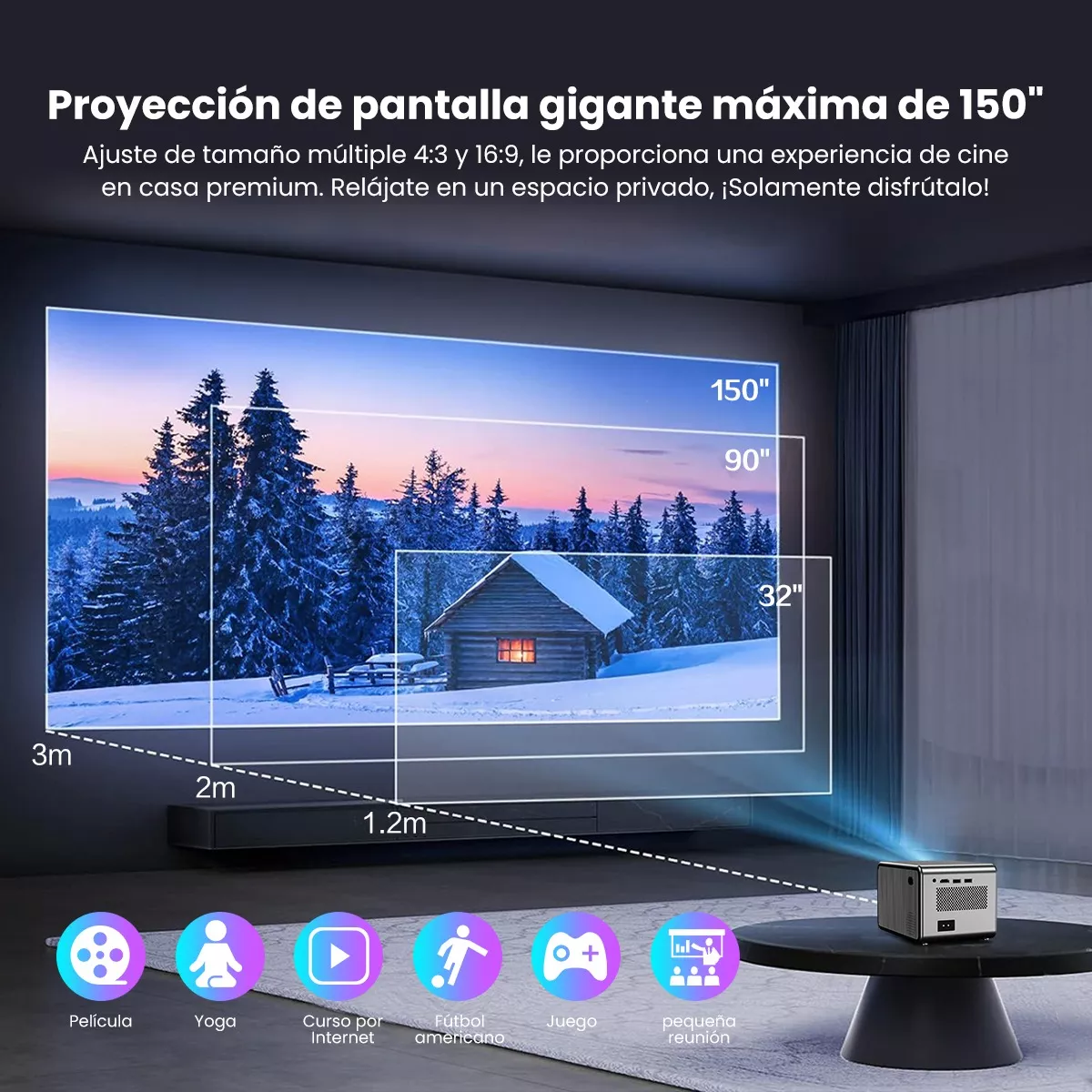 Proyector Portátil Profesional 4k Android Full Hd 5g Wifi.