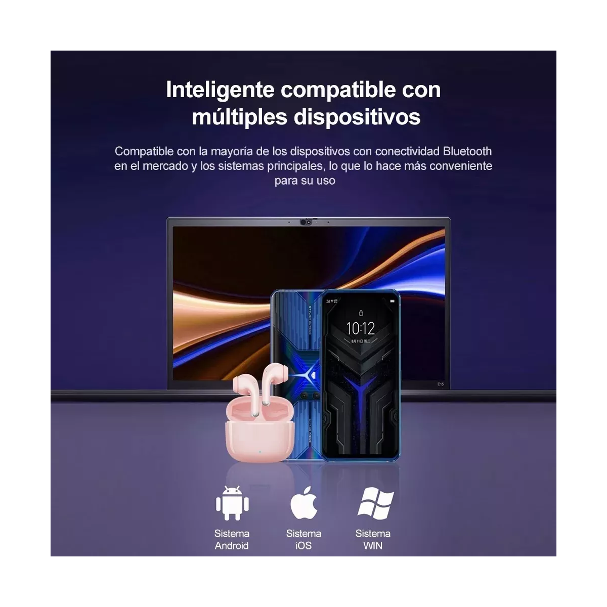 Audifonos Bluetooth Inalámbricos Thinkplus Lp40pro Auricular rosa