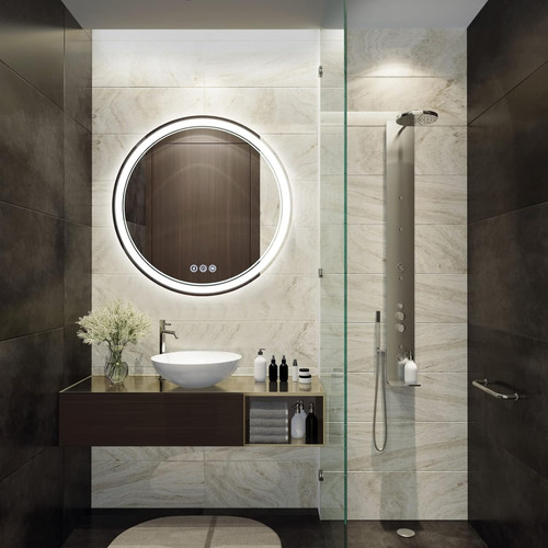 Inducción Human Espejo Led Baño Touch 3 Modo Con Antivaho.