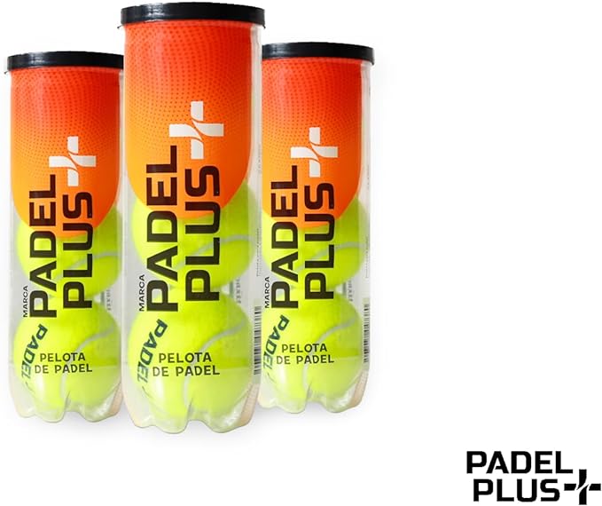 A  Padel Plus + Bote De Pelotas De Padel Rapidas De Larga Duracion Presurizadas Alta Calidad (3 Pelotas).