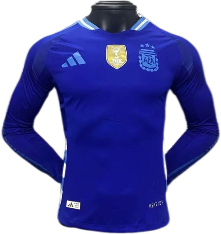 Nuevo! Jersey Argentina 2024/2025 Manga Larga Visita Azul Talla L.