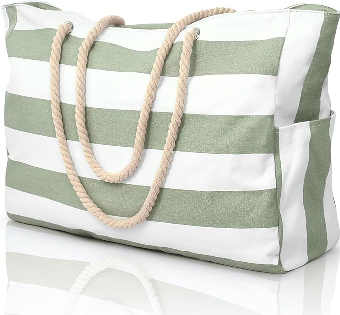 A Bolsas de playa para mujer, bolsa grande impermeable con cremallera, bolsa de playa impermeable a prueba de arena, bolsa de piscina grande, A-gris, L.