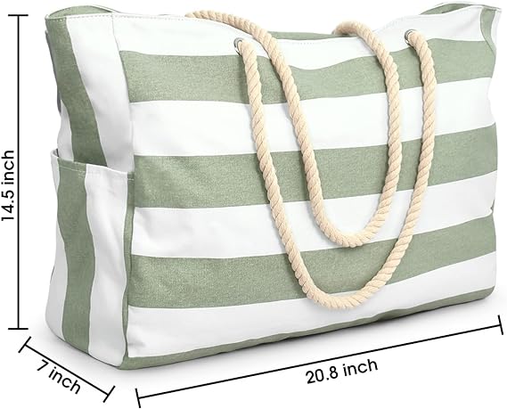 A Bolsas de playa para mujer, bolsa grande impermeable con cremallera, bolsa de playa impermeable a prueba de arena, bolsa de piscina grande, A-gris, L.