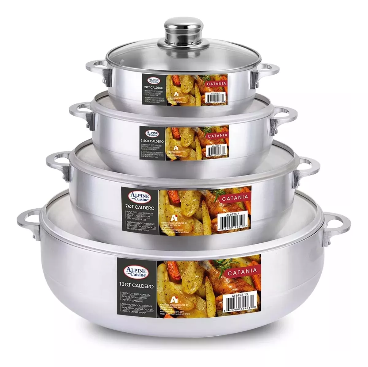 Juego de ollas de aluminio - Alpine Cuisine 