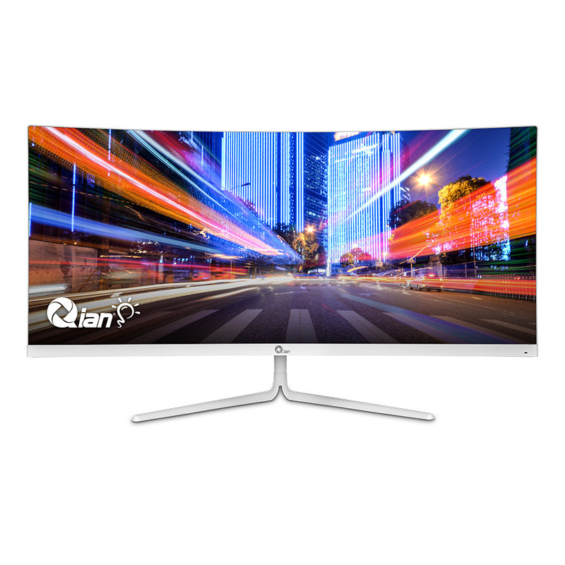Monitor Curvo Qian 30", Full HD, Ultra Wide, G-Sync/FreeSync, 100Hz, HDMI, Blanco.
