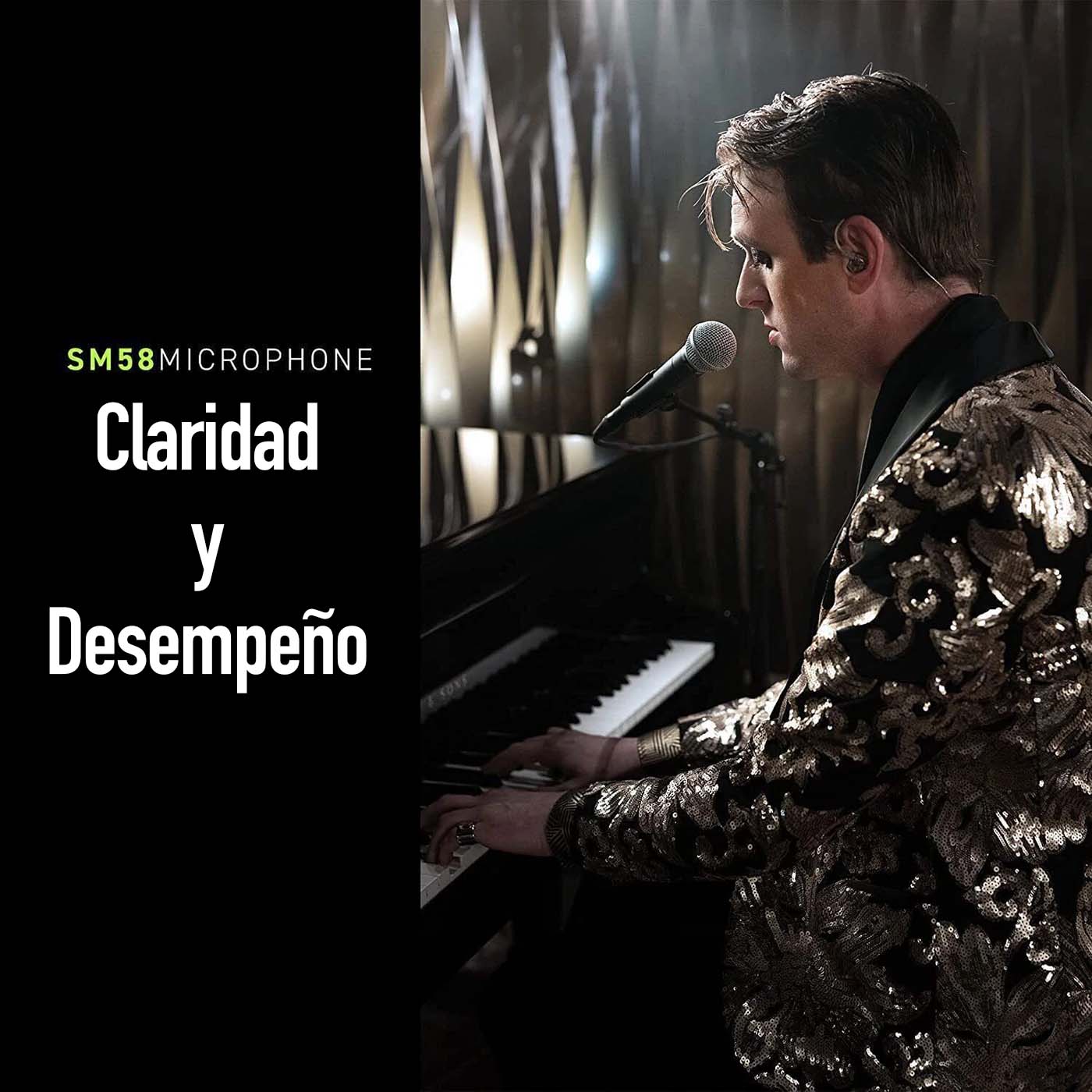 Micrófono Profesional Sm58 Ideal Para Voces Y Coros Dinámico Cardioide.