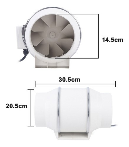 Potente Extractor De Aire Silencioso De 6 Pulgadas