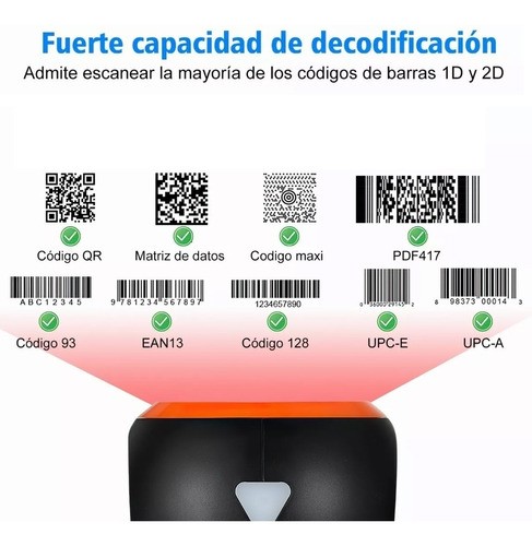 Lector Código Barras Omnidireccional 1d/2d/qr Usb Scanner