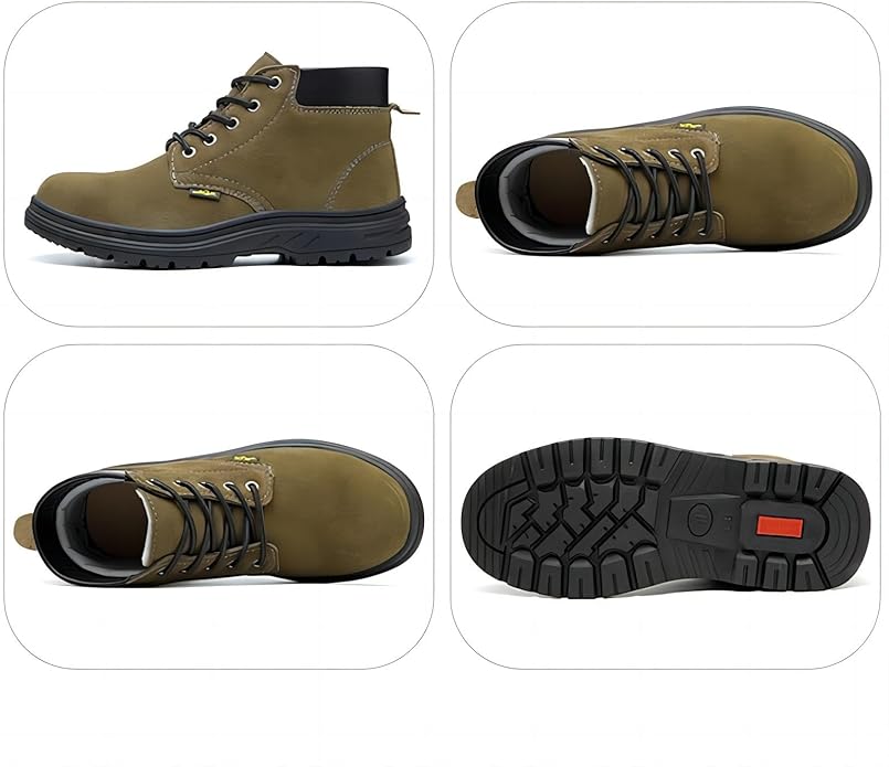 CHEHILL Tenis de Seguridad para Hombre, Zapatos de Seguridad Industrial Ligero Zapatillas Trabajo con Punta de Acero Calzado de Seguridad Transpirable Antideslizante.