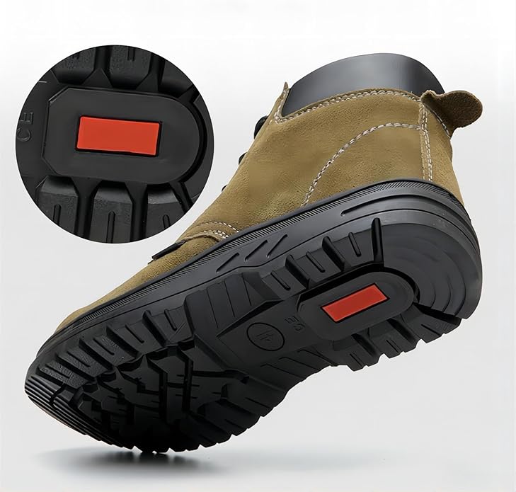 CHEHILL Tenis de Seguridad para Hombre, Zapatos de Seguridad Industrial Ligero Zapatillas Trabajo con Punta de Acero Calzado de Seguridad Transpirable Antideslizante.