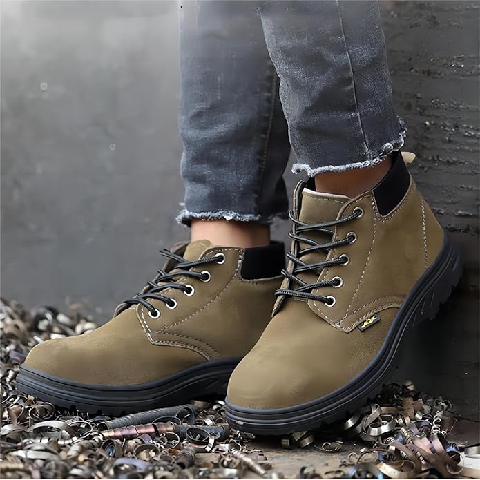 CHEHILL Tenis de Seguridad para Hombre, Zapatos de Seguridad Industrial Ligero Zapatillas Trabajo con Punta de Acero Calzado de Seguridad Transpirable Antideslizante.