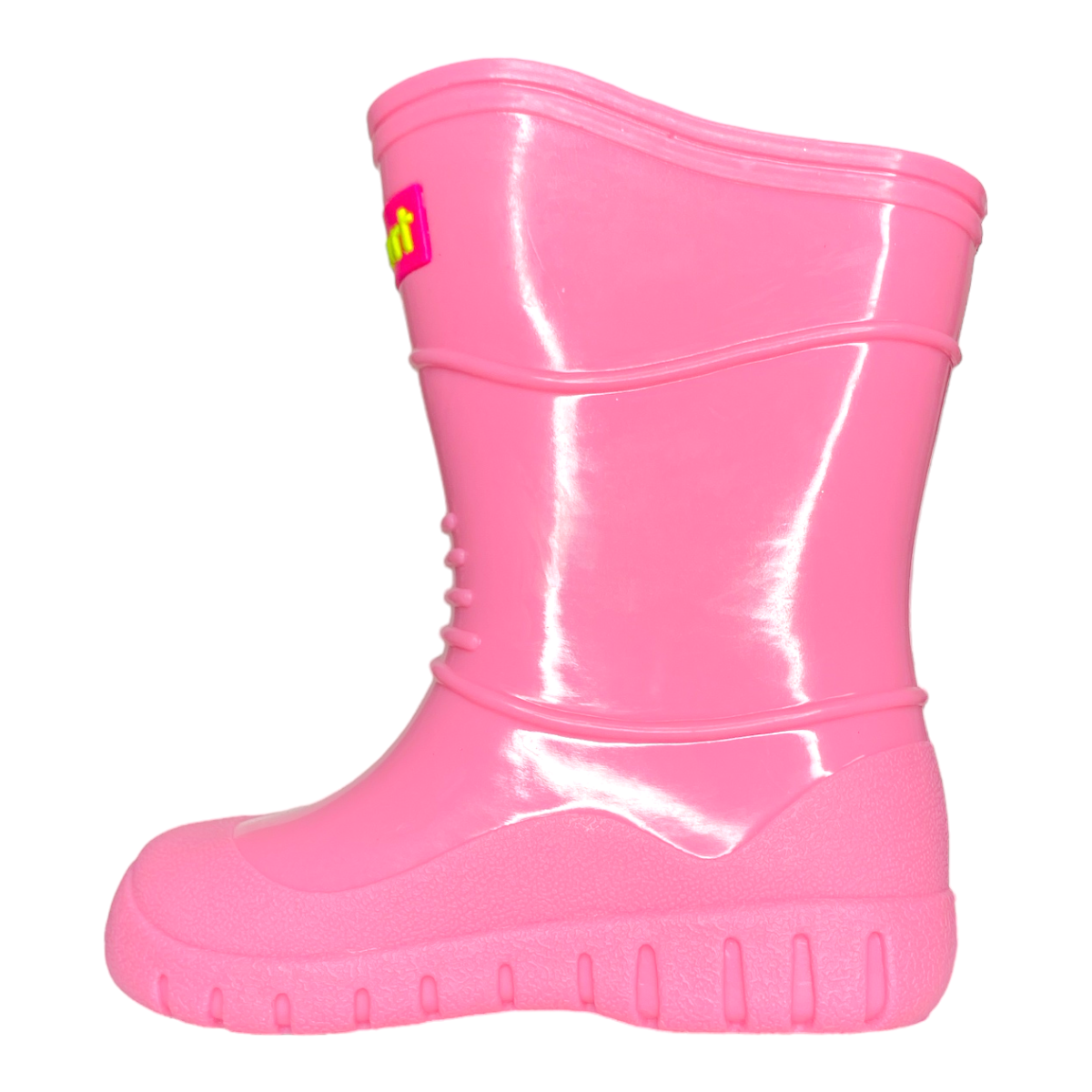 Botita De Lluvia Rosa Bebe O Niña Con Forro De Tela LAS CUATAS.
