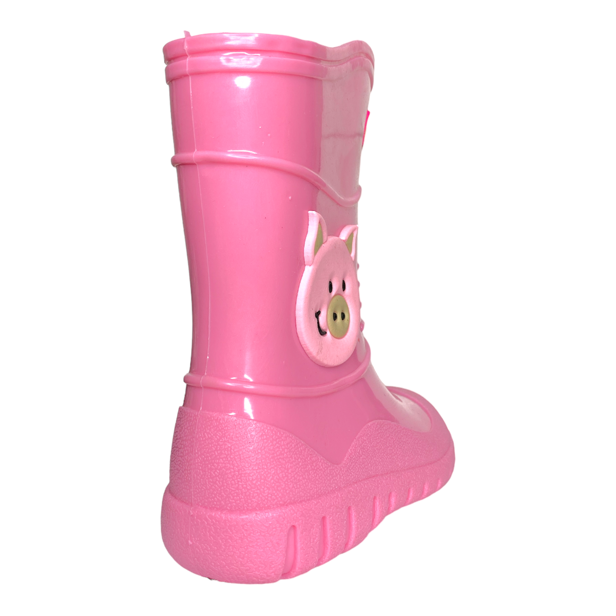 Botita De Lluvia Rosa Bebe O Niña Con Forro De Tela LAS CUATAS.